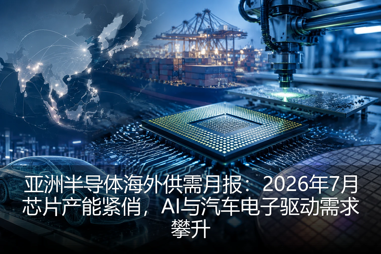 亚洲半导体海外供需月报：2026年7月芯片产能紧俏，AI与汽车电子驱动需求攀升