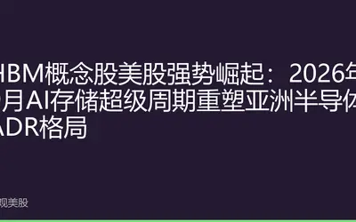 HBM概念股美股强势崛起：2026年9月AI存储超级周期重塑亚洲半导体ADR格局