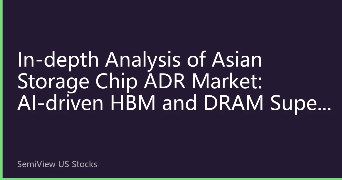 In-depth Analysis of Asian Storage Chip ADR Market: AI-driven HBM and DRAM Super Cycle Reshaping Investment Landscape