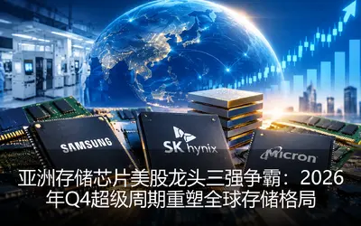 亚洲存储芯片美股龙头三强争霸：2026年Q4超级周期重塑全球存储格局