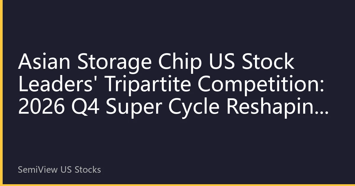 Asian Storage Chip US Stock Leaders' Tripartite Competition: 2026 Q4 Super Cycle Reshaping Global Storage Landscape