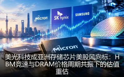 美光科技成亚洲存储芯片美股风向标：HBM竞速与DRAM价格周期共振下的估值重估