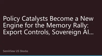 Policy Catalysts Become a New Engine for the Memory Rally: Export Controls, Sovereign AI, and the Subsidy Race Reshape Asian Memory Chip ADRs